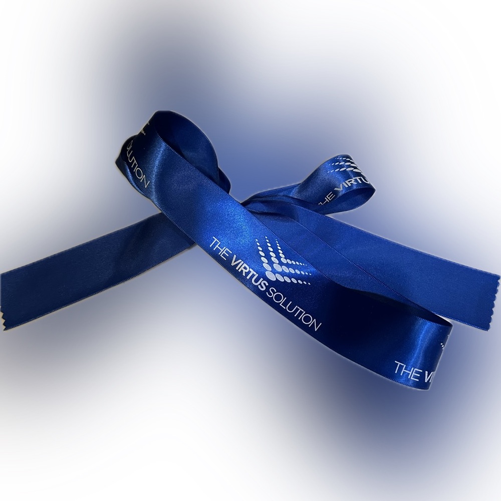 2025 THE VIRTUS SOLUTION BLUE LOGO RIBBPN PROMO GIFT ADVERTISEMENT COLLECTIBLE